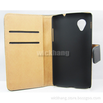 Genuine Real Leather Flip Wallet Case with Stand for LG Optimus G PRO E980
